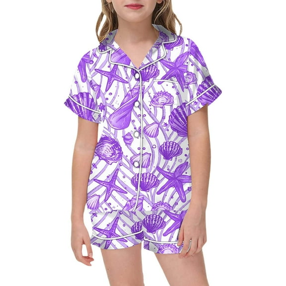 Kids Satin Pajamas For Boys Cartoon Girls Button Down Pajamas Set Pjs Sleepwear Outfits Boy Pajamas Size 4-5 Years Cute Girl Clothing