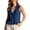 Blue, variant on Neck Sleeveless Ruffle Tank Top Casual Summer Vest Camisole Beaded Women Athletic Graphic Tops for Women Sleep Shorts Women Dance Adjustable Camisole Sleeveless Top Women Tops Women Athletic Tops
