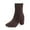 Coffee, variant on Women's Everyday Casual Mid Calf Boots with Round Toe and Block Heel On Style for Autumn Winter Comfort Versatile Wear,Color:Coffee,Size:8