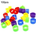 thumbnail image 2 of Visland 100Pcs Mix Color 8mm Foot Ring Bands Bird Clip On Leg Rings For Pigeon, 2 of 7