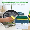 thumbnail image 2 of CAROOTU 2 In 1 Kitchen Liquid Soap Pumps Dispenser Sponge Holder Press Countertop Rack for Home, 2 of 7