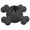 Black, variant on Pet Life ® 'Quadra-Bone' TPR Treat Dispensing Durable Dog Toy