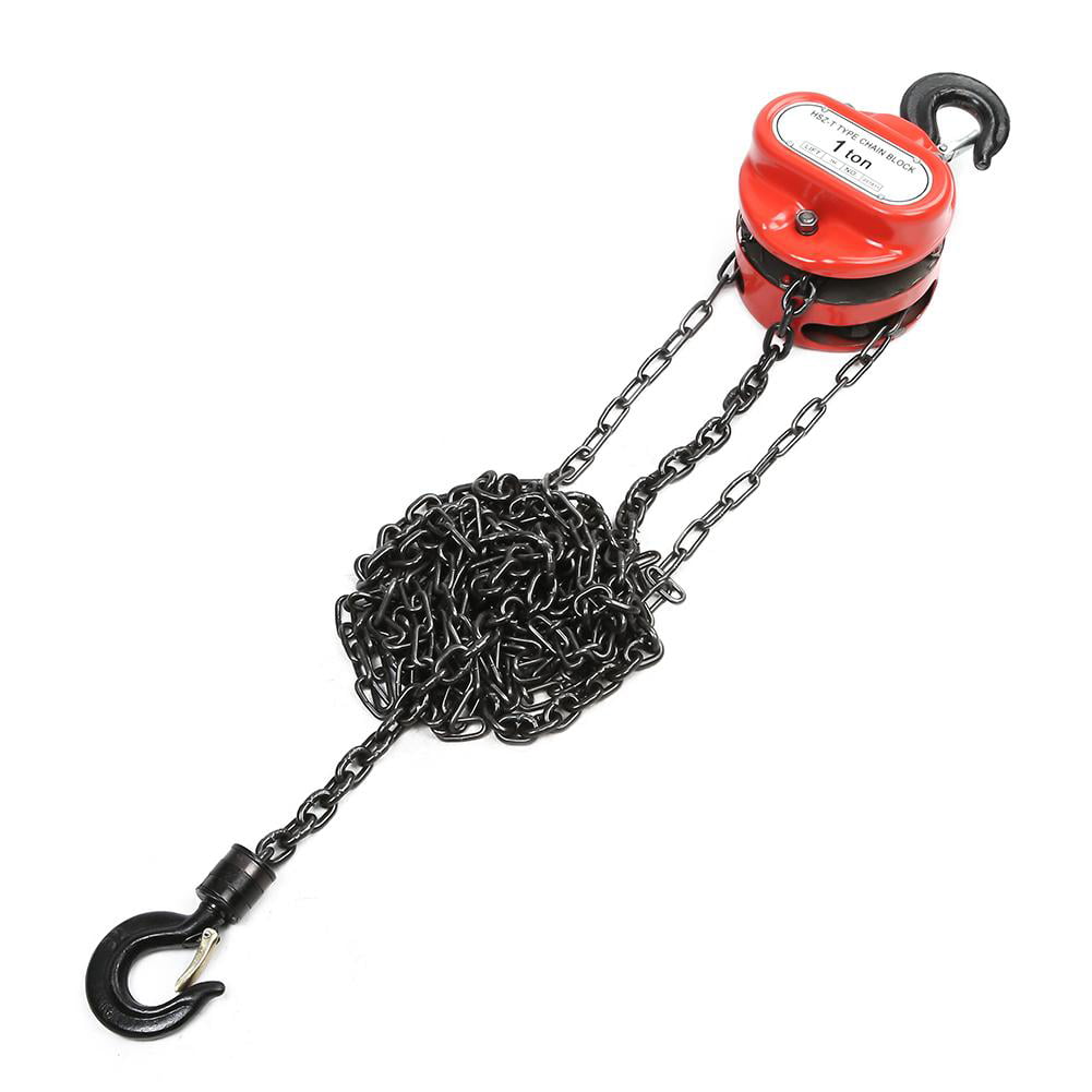 3 Ton Chain Puller Block Fall Chain Hoist 10 ft Lifting Chain w/ Hook Hand Tools 