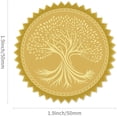 thumbnail image 2 of 25Sheet Gold Foil Certificate Seals Tree of Life Self Adhesive Embossed Stickers, 2 of 9