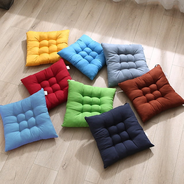 Xihbxyly Cojín de Silla de Color Liso, Acolchado Suave y Grueso, Tejido de Lino Transpirable, Cómodo, para Todo Tipo de Clima, Ideal para Oficinas y Dormitorios, Fácil de Limpiar, 40 X 40 Cm.