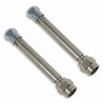 thumbnail image 1 of Minder Research Valve Stem Extension TM22302VP TireMinder; 2 Inch Length; Stainless Steel; Polished; Silver; With Cap; TPMS Compatible; Set Of 2; Not Recommended For Use With Rubber Valve Stems, 1 of 2