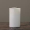 thumbnail image 3 of Northlight 10" White Battery Operated Flameless LED Lighted 3-Wick Flickering Wax Pillar Candle, 3 of 3