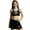 Black-01, variant on Ultrave 3 Piece Swimsuits for Girls Workout Bathing Suit Summer Beach Bikini Set with Mini Skirts for 7-13Y
