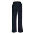 thumbnail image 5 of YUGYXL Women's Cotton Linen Long Pants Plus Size Loose Lounge Pants Office Wide Leg Pants with Multiple Pockets Beach Pants Navy XXXXL, 5 of 6