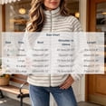 thumbnail image 3 of LUVDA Women's Stripe Fleece Jacket Full Zip Stand Collar Cozy Casual Fall Winter, 3 of 9