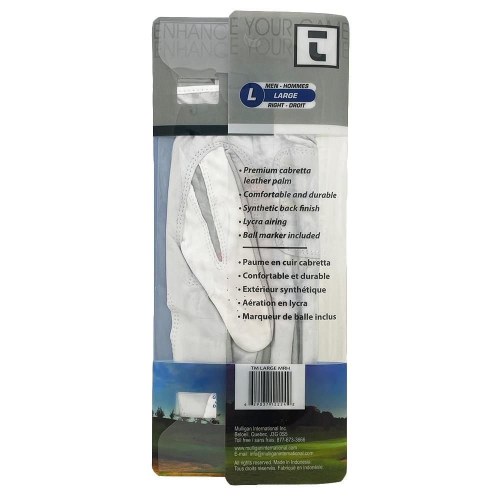 Gant de golf Tour Mission pour Homme, main droite, Grand (1 unité) Gants de golf de cuir Cabretta