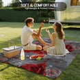 thumbnail image 4 of Red Roses Outdoor Rug 4x6 Ft - Reversible Patio Rug Outdoor Camping Rugs, Valentine's Day Crystal Butterflies Floral Washable Indoor Outdoor Area Rugs, Non-Slip Outdoor Carpet Runner for Deck/Porch, 4 of 8