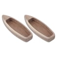 thumbnail image 1 of WHAMVOX 2pcs Fishing Boat Model Wooden Canoe Model Light Brown Decor For Living Room Decor, 1 of 8