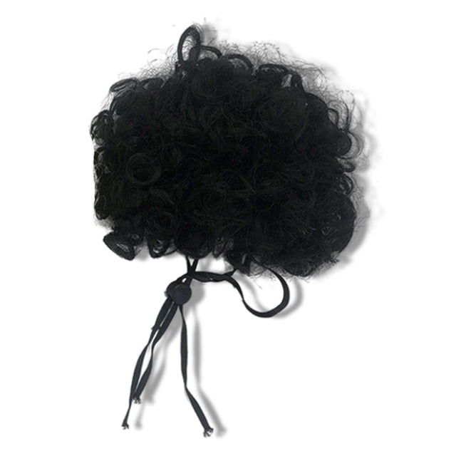 Worallymy Peluca para mascotas, animales pequeños, cosplay, pelo con flequillo, accesorio transformador, regalo de Halloween, pelo rizado, negro Worallymy JD735795195