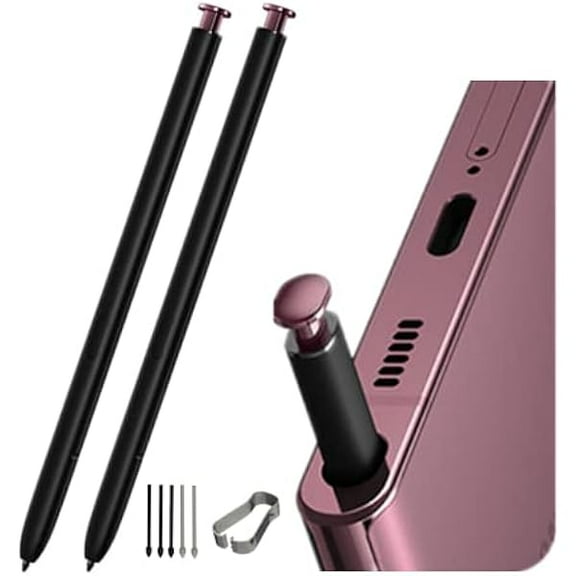 2Pcs S22 Ultra Stylus S Pen Replacement for Samsung Galaxy S22 Ultra Without Bluetooth (Burgundy)