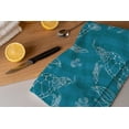 thumbnail image 3 of Eveokoki 2 Pcs Beach Kitchen Towels Blue Waves Turtles Dish Towel Set Ocean Animal Themed Hand Towels Soft Dish Towels for Kitchen Decorative Absorbent Tea Towels for Bathroom, 3 of 5