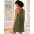thumbnail image 3 of Ekouaer Sleeveless Nightgown for Women Racerback Sleep Shirt Soft Nightshirt Summer Nightwear, 3 of 6