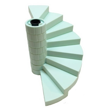 Elsa Ice Castle Lego Set Lego Parts: Elsa's Sparkling Ice Castle Staircase Bundle - (1) Black - Support Axle 1 x 1 x 5 1/3 and (8) Light Aqua - Spiral Steps ()