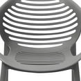 thumbnail image 5 of Benzara BM191076 Polypropylene Accent Chairs with Slatted Seat & Back - Set of 4 - Gray - 23 x 22 x 33 in., 5 of 5