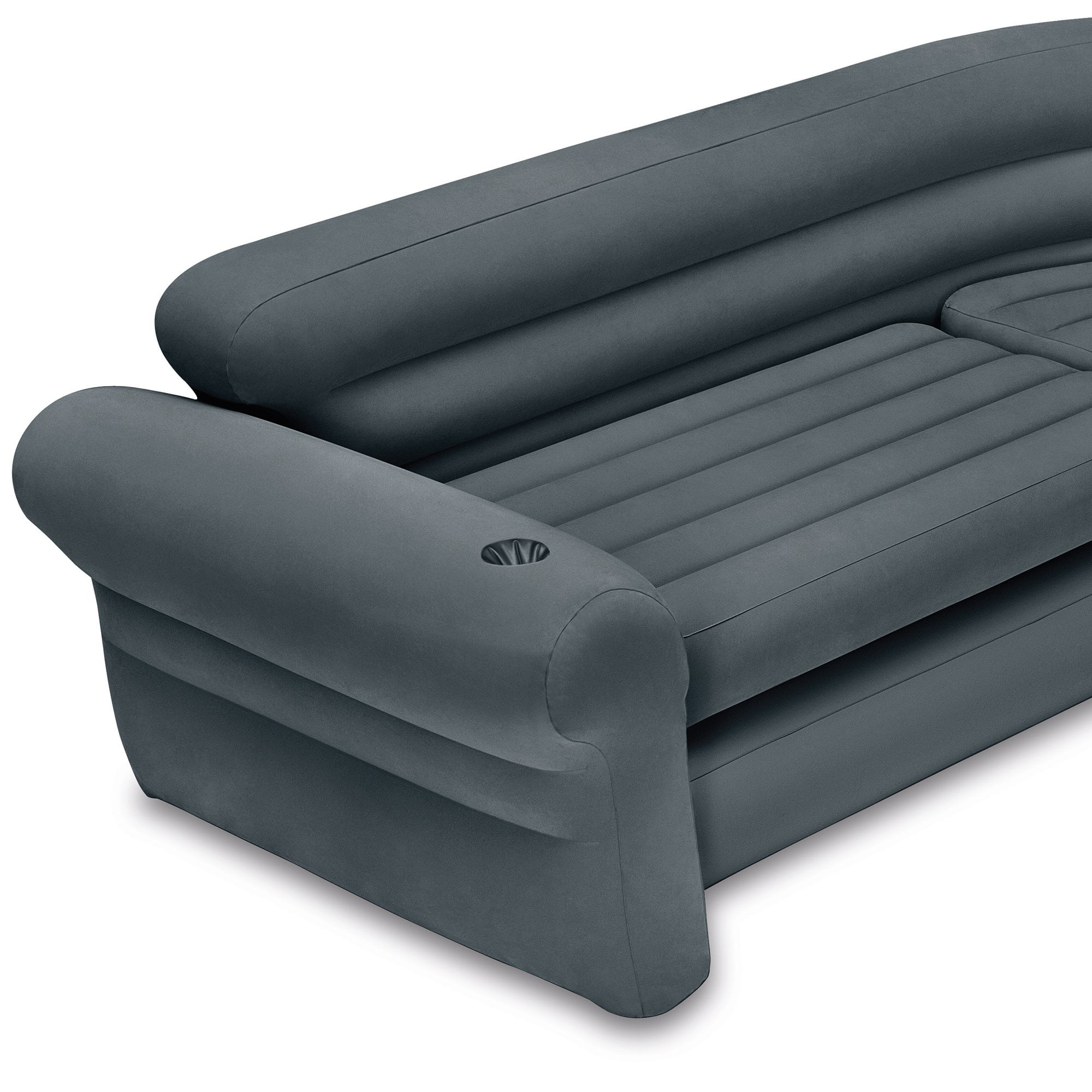 Trottoir genetisch Ieder Intex Corner Sofa L-Shaped Inflatable Home Lounge Couch with Cupholders -  Walmart.com