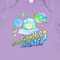 thumbnail image 4 of Inktastic Out of This World Daughter Cute Alien in Outer Space Girls Baby Bodysuit, 4 of 5
