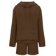 thumbnail image 4 of ICHUANYI Clearance Women's Set Tracksuit Pullover TWO Piece SportSets Long Sleeved Hoodies Sports Fashion Shorts Set Long Sleeved Hooded Suit(Brown, L) ICHUANYI WER2023081506183, 4 of 9