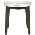 thumbnail image 2 of SAFAVIEH Ben Mid-Century Lacquer Tray Top Side Table White / Brown, 2 of 4