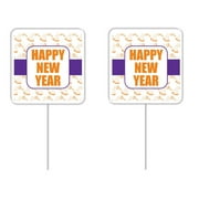 Happy New Year Gold & Purple Cupcake Picks – 12 Pack