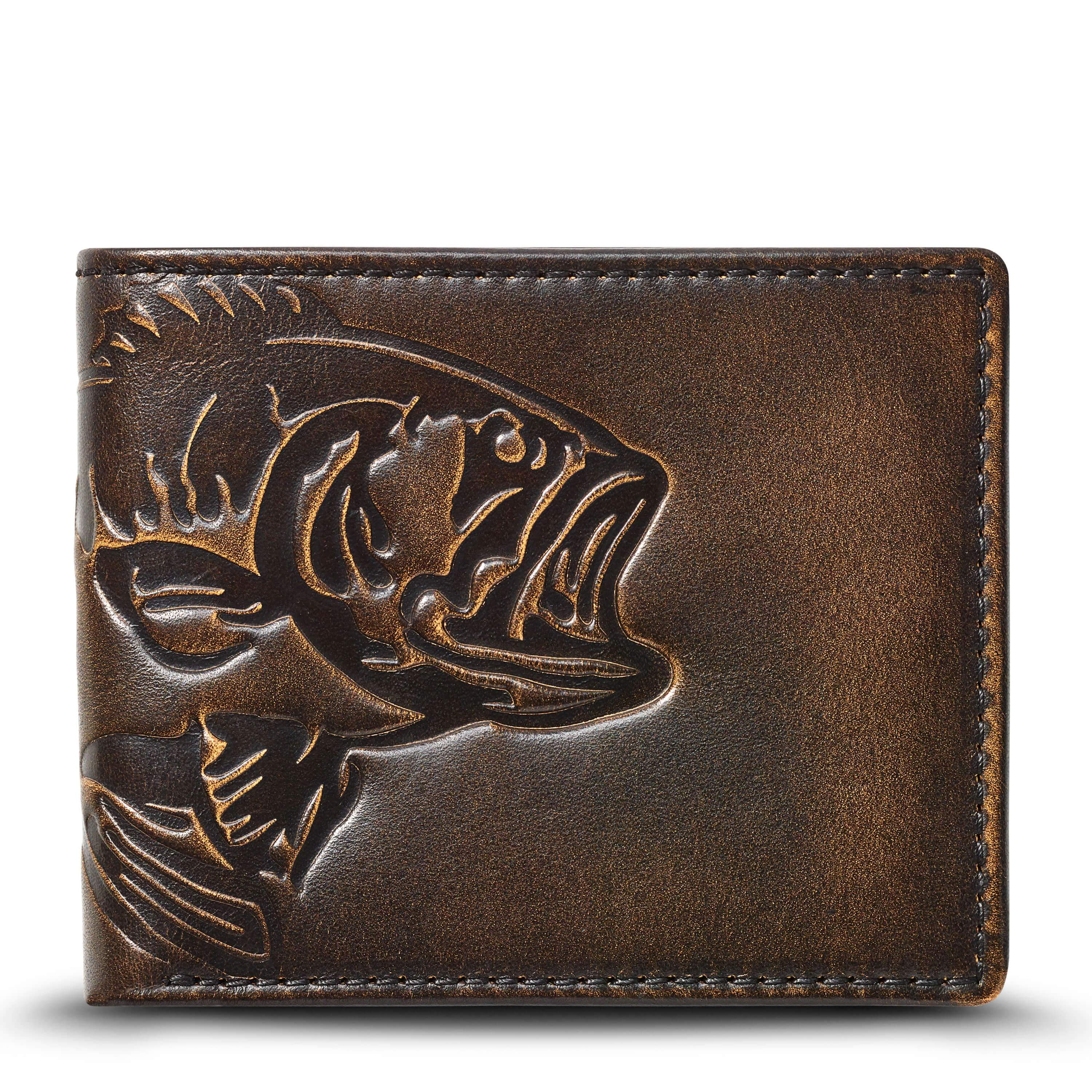 House of Jack HOJ Co. BASS FISH Bifold Wallet With Flip ID Full