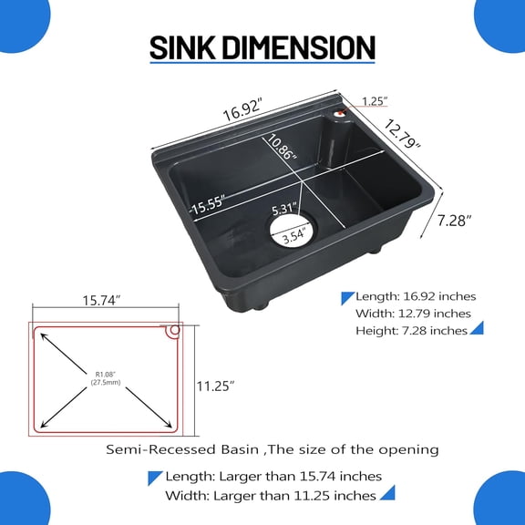 kitchen Single Bowl Utility Sink