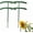 4PCS 25CM, variant on Plant Support Stakes Half Round for Outdoor Plants