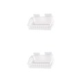 thumbnail image 2 of Toystoory Estante de almacenamiento Estante de baño sin perforaciones Inodoro de plástico Tocador de baño Cesta de almacenamiento para colgar 27x11x9cm 2piezas, 2 of 6