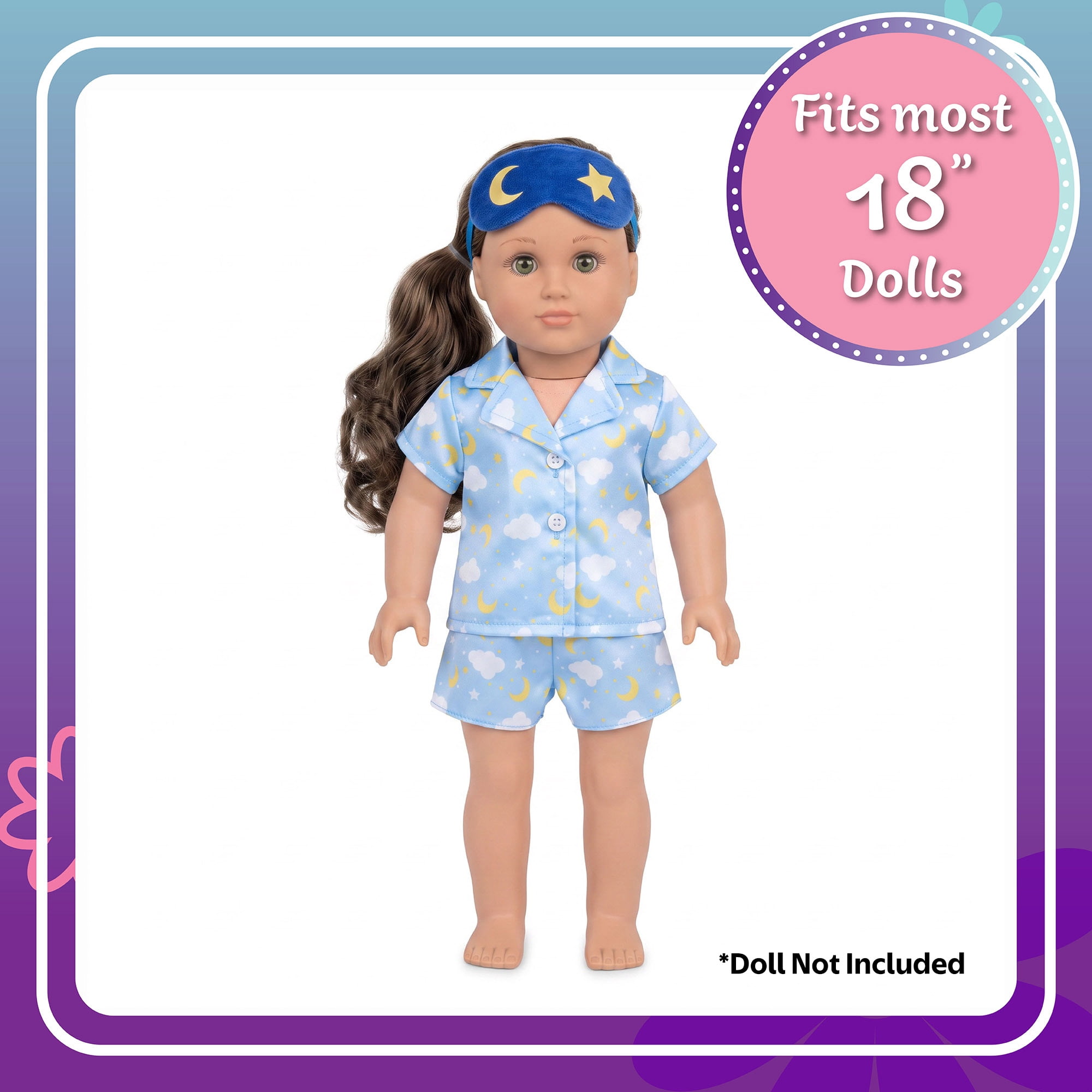 My Life As Moon Pajama Fashion Set for 18-Inch Dolls, 3 Pieces