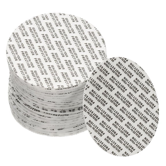Uxcell 110Pack Foam Lid Liner, 64mm/2.52" PS Foam Resistant Tamper Pressure Sensitive Seal for Bottle Cap Liners Seals