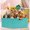 thumbnail image 5 of 7-Pack Decorative & Durable Woven Fabric Storage Baskets, Shelf & Closet Organization - Aqua, 5 of 7