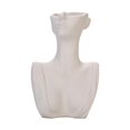 thumbnail image 1 of 7in White Ceramic Half Face Flower Vase, Cute Head Statue Small Vase,ceramics Statue Flower Vase Face Pots For Table Indoor Home Decor, 1 of 4