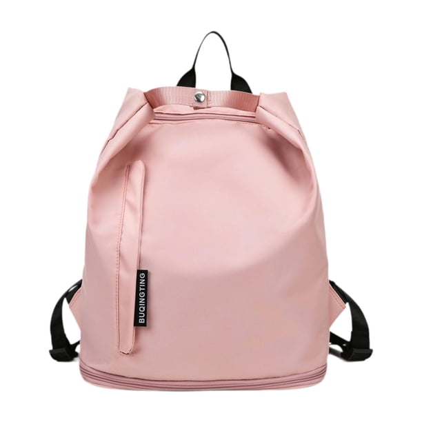 Bolsa para equipo de natación, bolsa de lona deportiva, bolso de mano, ropa de yoga, ligera con Rosa