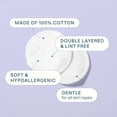 thumbnail image 2 of Cliganic Hypoallergenic Cotton Rounds, Multi-Layer Makeup Remover Cotton Pads, Lint-Free, 300 Count, 2 of 5