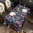 thumbnail image 5 of Dark Blue Little Princess Pattern Rectangle Tablecloth 60"x120",Waterproof Polyester Rectangle Table Cloth, Wipeable Spillproof Polyester Tablecloth for Dining, Camping, Indoor and Outdoor, 5 of 6