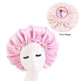 thumbnail image 3 of Visland Reusable Hair Bonnet Smooth Button Adjustable Ruffle Edge Lady Hair Hat for Massage for Women Spa Salon, 3 of 6