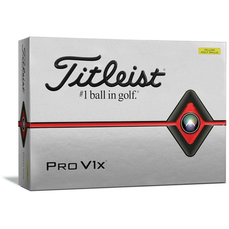 Titleist Pro V1x Golf Balls, Yellow, 12 Pack