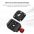 thumbnail image 2 of Quick Release Clamp Adapter Set with Quick Release Plate Arca Swiss with 1/4 & 3/8 Inch Screw Hole Aluminum Alloy for Tripod Monopod Ballhead, 2 of 8
