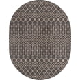 thumbnail image 2 of Unique Loom Outdoor Trellis Geometric Rug 7' 10 x 10' Oval Charcoal Gray/Beige, 2 of 2