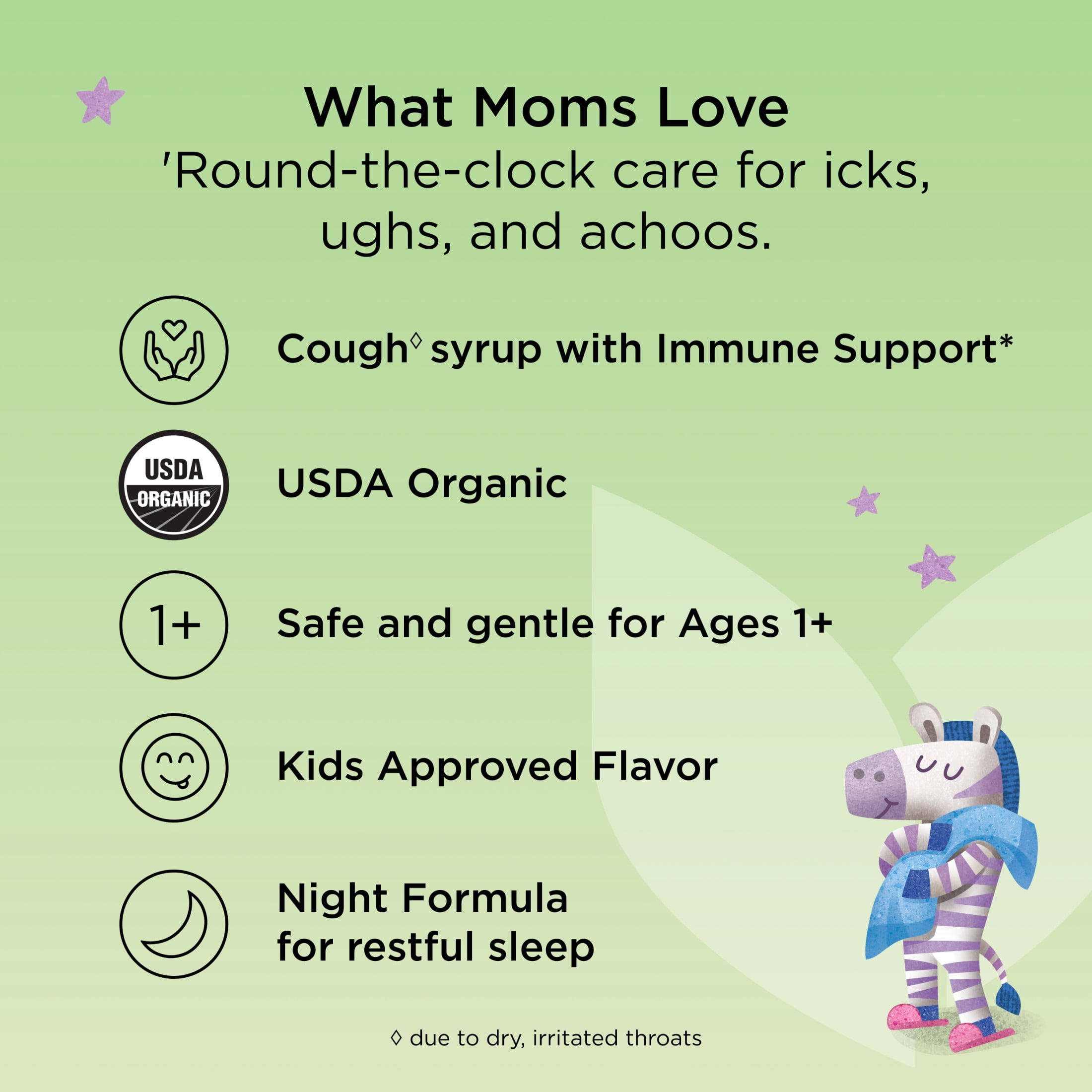 Hyland's Kids Organic Cough & Immune, Ages 1-12, Nighttime, 4 fl oz
