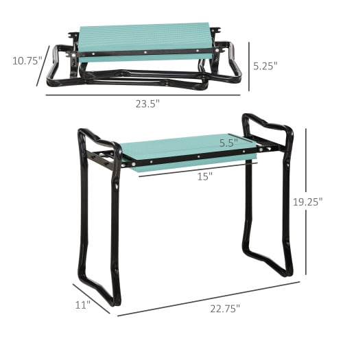 YINYUN Garden Kneeler and Seat Bench Padded Garden Kneeler and Seat Bench, Padded Foldable Garden Stool, Green