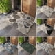 thumbnail image 2 of Alfombra de piso con diseño de piedra, para el hogar, la sala de estar, la entrada, el dormitorio, alfombras antideslizantes con estampado de flores, alfombra lavable para baño y cocina, 2 of 5