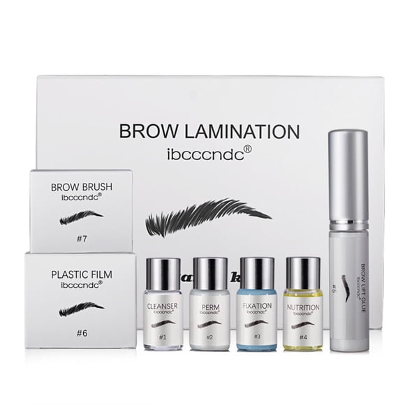ibcccndc Eyebrow Perm Kit with Plastic Wrap - Includes Brow Lifting Glue, Curling Solution, and Nourishing Liquid for Perfectly Shaped Brows