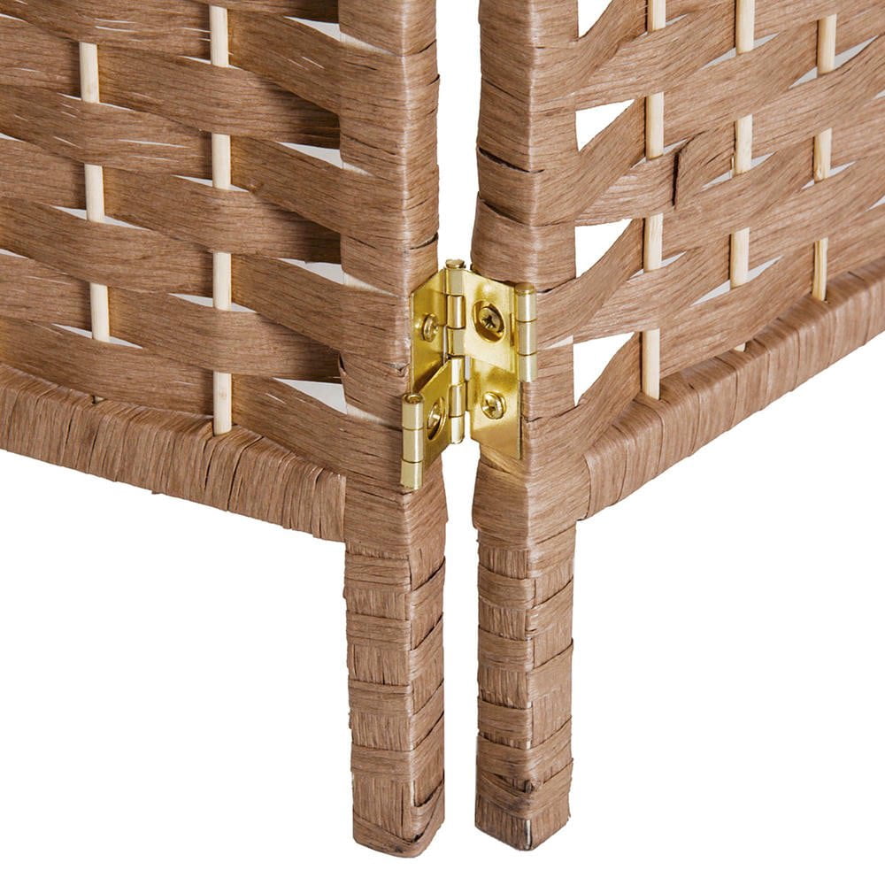 Resenkos 6FT 6-Panel Wicker Folding Room Divider, Natural