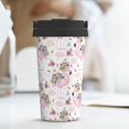 thumbnail image 6 of Fotbe Flamingo And Flowers Printed Insulated Travel Coffee Mug Spill Proof Leak Proof Stainless Steel Coffee Tumbler Reusable Coffee Cups with Lids Thermos, 6 of 8
