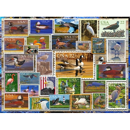 UPC: 0709786067855 | Willow Creek Press Birds of Our Shores Stamps 1000-Piece Puzzle